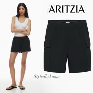ARITZIA Wilfred Highlight Cargo Short XS Black Shorts New NWT